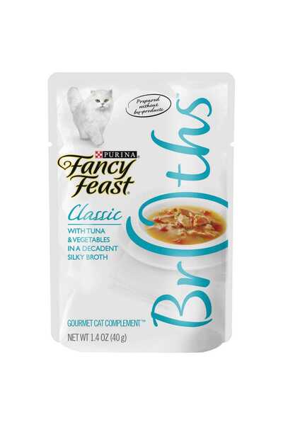 Fancy Feast مرق طعام القطط الرطب بنكهة التونة والخضراوات الكلاسيكية اللذيذة م...
