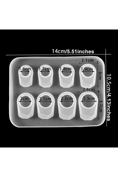 Choice Ring Mold 1pcs DIY Crystal Epoxy Ring Silicone Mold UV Resin Molds Rin...