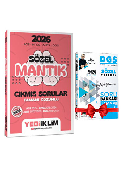 Yediiklim Yayınları 2026 DGS Sözel Mantık Tamamı Çözümlü Çıkmış Sorular+Soru ...