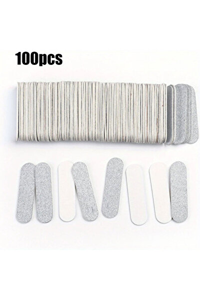 Choice مجموعة من 100 قطعة من مبارد الأظافر الرمادية، 50/100 قطعة، ذات وجهين، ...