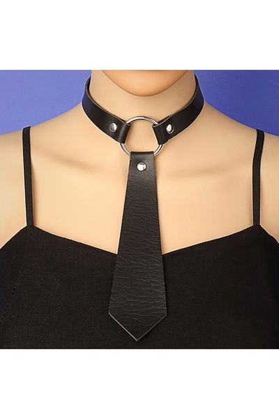 Choice قلادة سوداء من الجلد الصناعي بتصميم قوطي بانك للنساء والفتيات، مناسبة ...