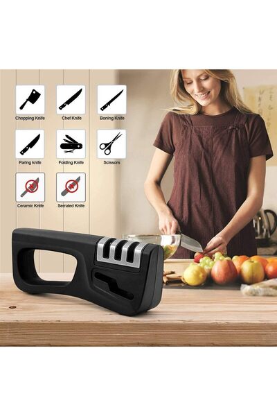 Arabest Knife Sharpener,with 4 Stages,Non Slip Durable,Best Gift for Household and Chef’s Choice