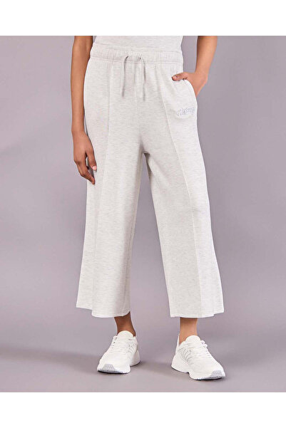 REDTAG Senior Girls Grey Melange Scuba Wide Leg Pants