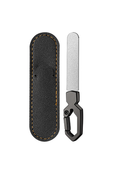 Choice مبرد أظافر أسود مزدوج الجوانب، قطعة واحدة، مصنوع من الفولاذ المقاوم لل...