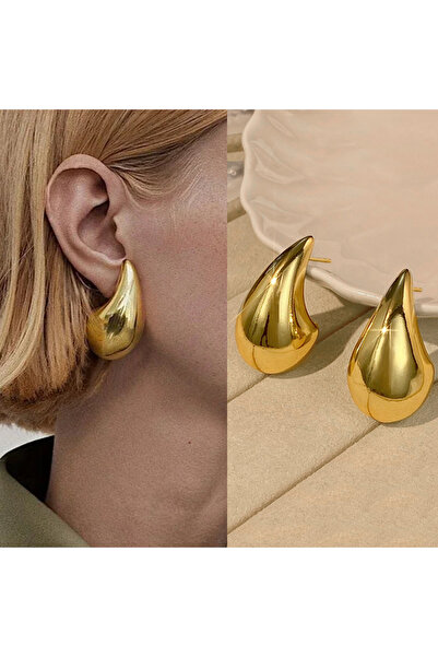 Choice E3356 Huitan Fashion Water Drop Earrings for Women Metal Gold Color/Si...