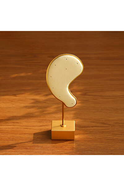 Choice Beige Ear Shape Earring Display Stand Microfiber Charms-Earring Hangin...