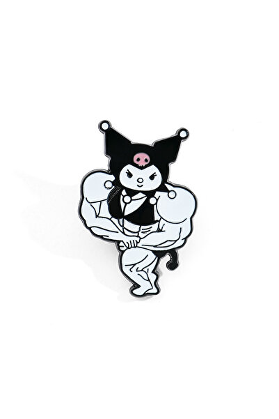 Miniso Kuromi Funny Muscle Serie Enamel Pins Kawaii Anime Hello Kitty Brooch Fitness Hunk Couple Melody Kur
