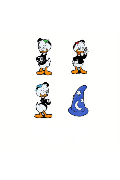 Miniso XZ5570 3/4 قطع بروش حيوانات كرتونية لطيفة بلوتو، جوفي، هيوي داك، ديوي ...