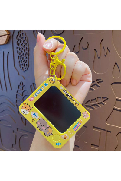 Choice سلسلة مفاتيح لوحة جرافيتي صغيرة إبداعية من زاكول، متوفرة باللون الأصفر...