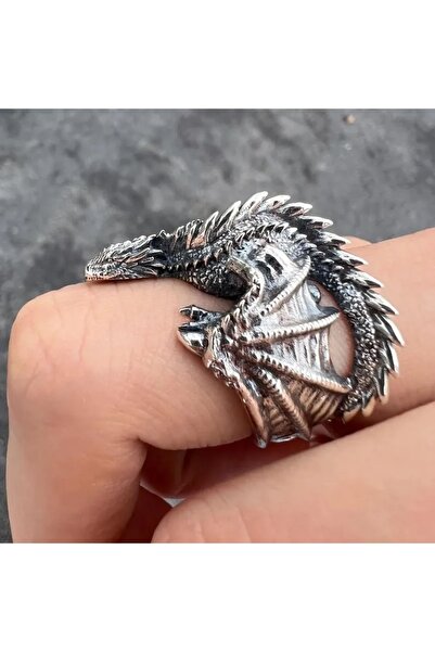 Choice 01 Dragon Rings Gothic Punk Style Pterosaur Wings Opening Adjustable Rings for Men Women Vintage Jew