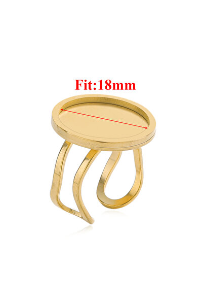 Choice قواعد تثبيت صينية فارغة لأحجار الكابوشون المستديرة مقاس 18 مم، مصنوعة ...