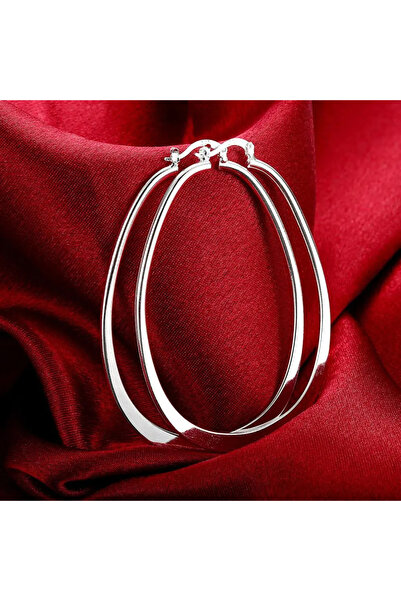 Choice Dark Khaki Top Quality Silver Color Earrings Simple Round Circle Hoop ...