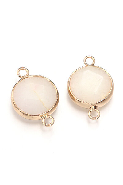 Choice قلادة من اليشم الأبيض (قطعتان أو 2-4 قطع) مصنوعة من أحجار طبيعية مصقول...