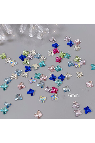 NAILFYOU Choice 20pcs 20pcs Colorful Heart Star Zircon Nail Art Charms Rhines...