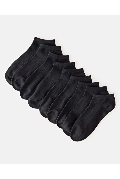 REDTAG Men Black Ankle Length Socks Set (10 Pairs)