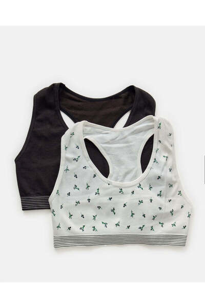 REDTAG Senior Girls White And Black Seamless Bra (Pack of 2)