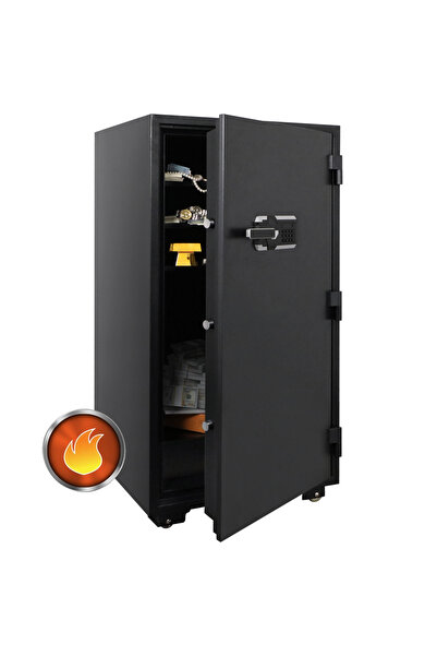 Mahmayi صندوق تخزين آمن مقاوم للحريق CE-LZ1300FPE مزود بلوحة مفاتيح رقمية وقف...