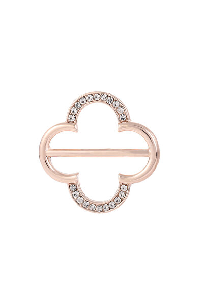 Choice بروش جديد أنيق ذو حافة زاوية معقودة عند الخصر، على شكل زهرة برسيم رباع...