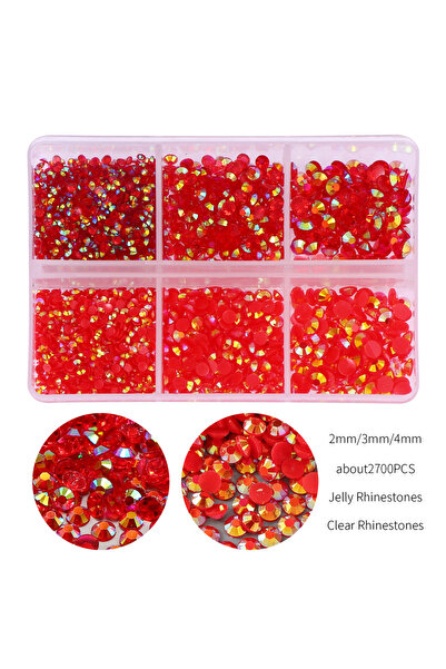 Choice 3000 قطعة من أحجار الراين المسطحة الحمراء للأعمال اليدوية، وأحجار الرا...