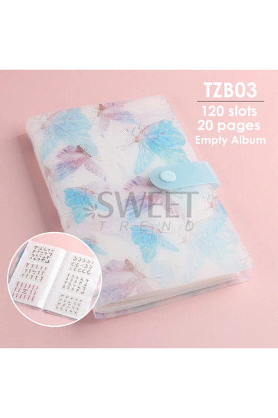 Choice TZB03 دفتر تخزين ملصقات الأظافر، 100 خانة، دفتر تجميع فارغ، منظم ملصقا...