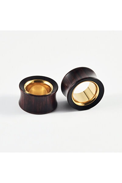 Choice 1Pair-19mm 1-2PCS Double Color Red sandalwood Double Flare Ear Gauges ...