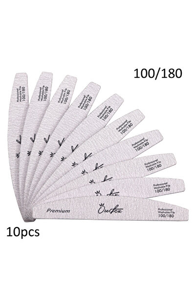 Choice ١٠ قطع من ورق صنفرة نصف قمري احترافي قابل للغسل ١٠٠/١٨٠