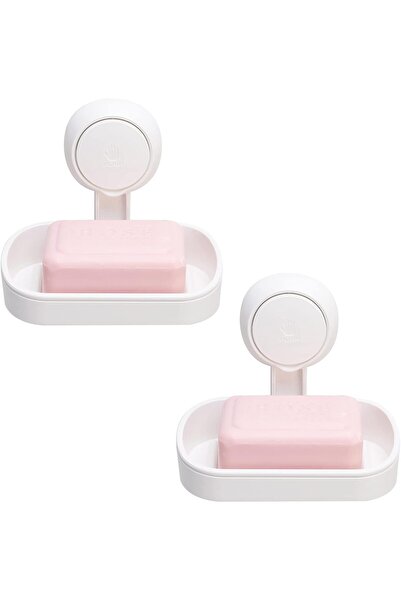 Arabest TAILI Suction Cup Soap Holder 2 Pack, Vacuum Suction Soap Dish,Plastic Bar Soap Holder