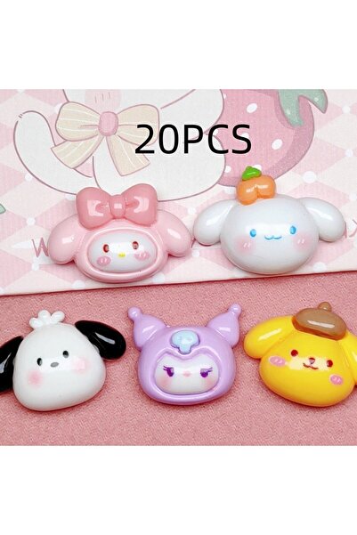 Choice1 20PCS random 20PCS Glossy cartoon resin stickers DIY mobile phone cas...