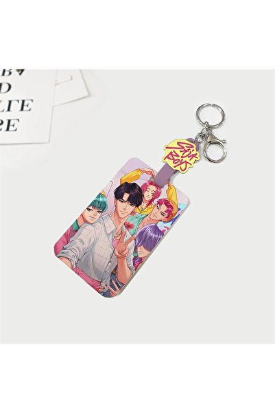 Choice A11 KPOP Demon Hunters Card Holder Keychain Photo ID Case Saiaboy ABBY...