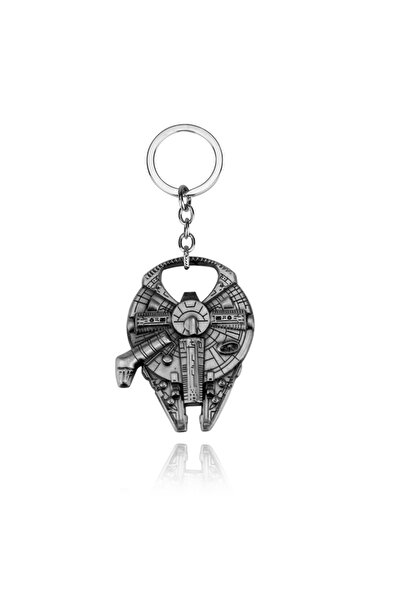 Choice K188-silver Marvel Star Wars Keychain Millennium Falcon Spaceship Meta...