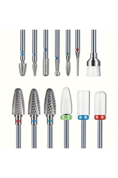 Choice مجموعة من 13 قطعة من رؤوس تلميع الأظافر، رؤوس حفر الأظافر، فرشاة تنظيف...