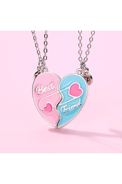 Choice قلادتان مغناطيسيتان على شكل قلب، بتصميم زهور قوس قزح، مثاليتان كأفضل ص...