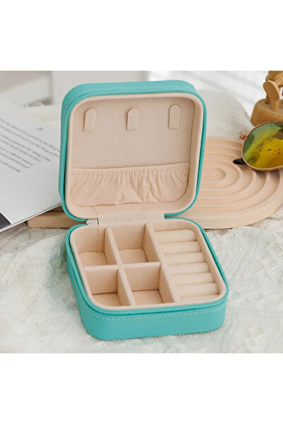 Choice صندوق تخزين مجوهرات محمول 10×10×5 سم، منظم سفر، حافظة مجوهرات من الجلد...