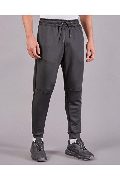REDTAG بنطال رياضي رجالي رمادي سادة