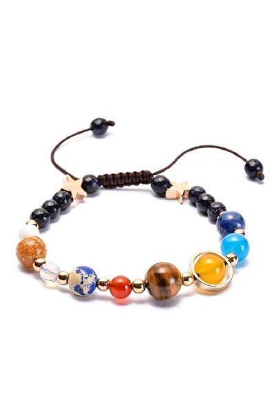 Choice 1pc 1PC Cosmic Solar System Bracelet, Transfer Beads, Eight Planets,ha...