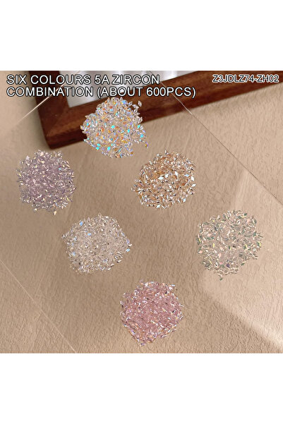 Choice 01-06 (600 قطعة) 100 قطعة من أحجار الراين الصغيرة على شكل معينات، ذات ...