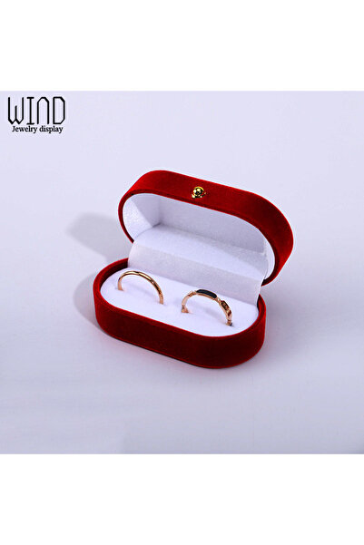 Choice علبة تغليف خواتم الزفاف الحمراء، حامل أقراط، علبة خواتم الخطوبة المخمل...