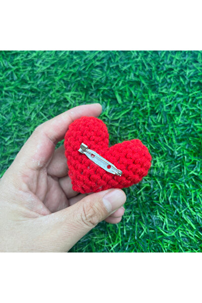 Choice بروش واحد إبداعي على شكل قلب أحمر للأزواج، دبوس راتنج على شكل قلب حب ر...