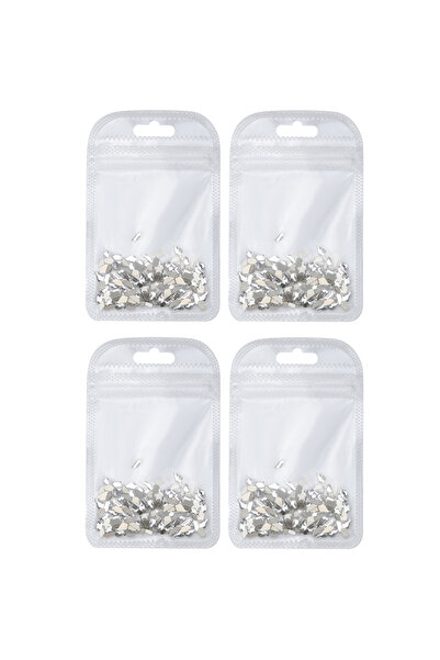 Choice مجموعة متنوعة من 200 قطعة من أحجار الراين البيضاء الصغيرة ذات القاعدة ...