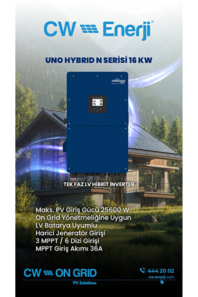 Tommatech Uno Hybrid N 16kW Tek Faz İnverter
