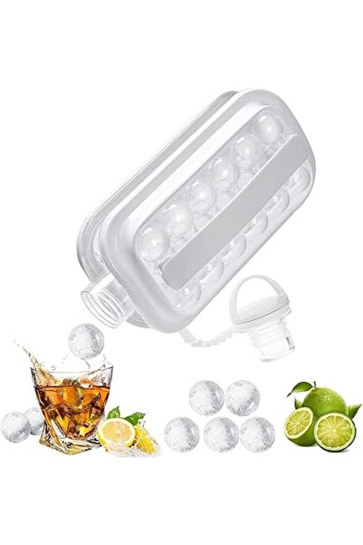 Arabest Portable Ice Hockey Maker, 2 in 1 Ice Cube Tray with 17 Grid Cooling Popsicle, Cube Molds for Coffee