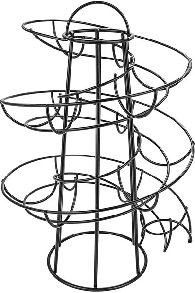 Arabest Egg Skelter Deluxe Modern Spiraling Dispenser Rack - Black, Space-Sav...