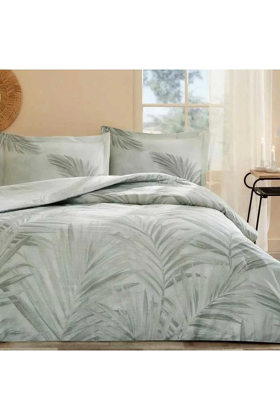 Özdilek Ranforce Single Elastic Fitted Sheet Duvet Cover Set Ravenea Green