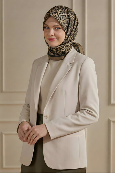 SilkTouch Gold Leopard Patterned Scarf