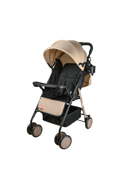 Kiko COMFORTABLE STROLLER 6WHEELS ( 0 M+ ) Beige