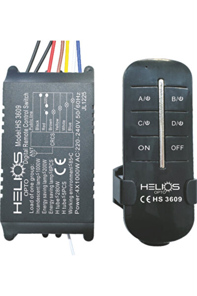 Helios Opto 4 Kanallı Avize Kumandası (Beyaz)