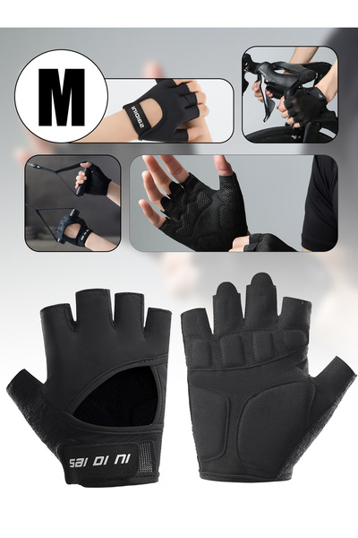 Leon Lifestyle قفازات رياضية نصف إصبع للجيم ورفع الأثقال من ليون هوم، كفوف تم...