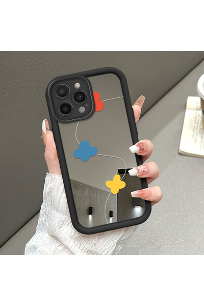 ucuc حافظة مرآة متوافقة مع آيفون 14 برو بتصميم خاص من السيليكون مع حماية كاملة