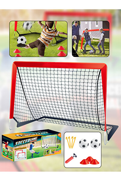 Leon Lifestyle مرمى كرة قدم للأطفال قابل للطي مع كرة ومنفاخ من ليون هوم، شبكة...