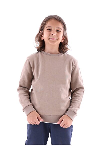 Ozmoz By Mukadder Özden Organic Light Brown Winter Boys' Sweatshirt